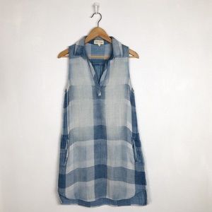cloth & stone Dresses - Cloth & Stone blue checked plaid sleeveless dress cloth & stone Dresses - Cloth & Stone blue checked plaid sleeveless dress